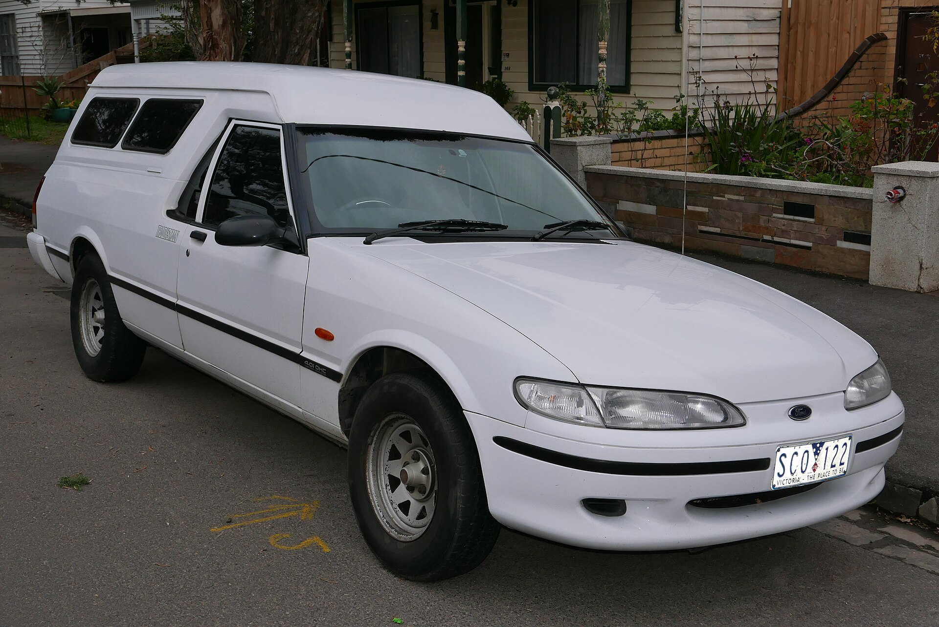 Panel van used for deliveries